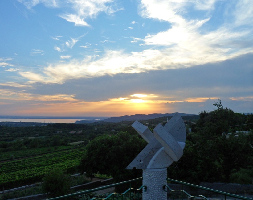 Il tramonto dalla terrazza di Zidarich a Prepotto (TS)