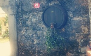 Insegna di osmiza sul Carso