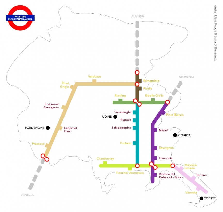 Wine Tube Map Friuli Venezia Giulia