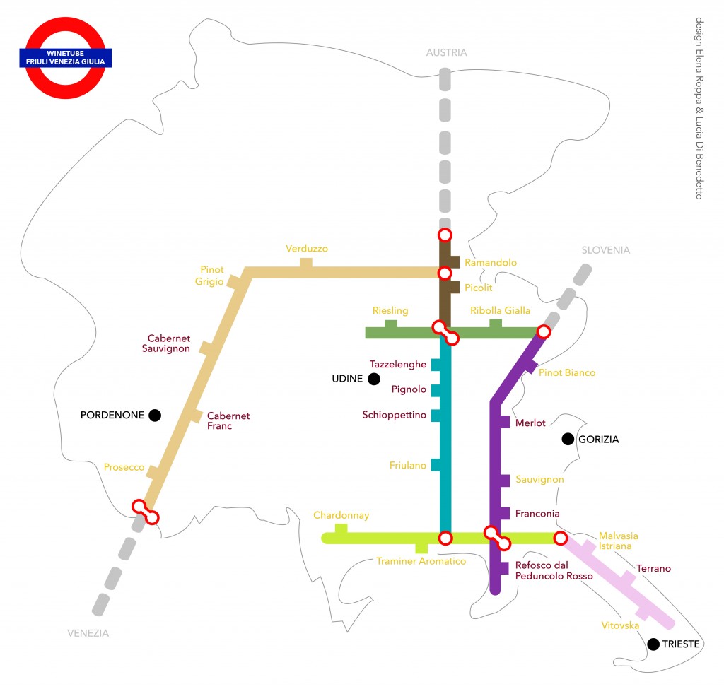 Vino in Friuli Venezia Giulia: la wine tube map